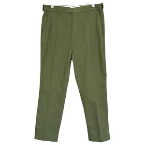 Peter Christian Men's Olive Green‎ Flat Front Chino Dress Pants Sz 34/28